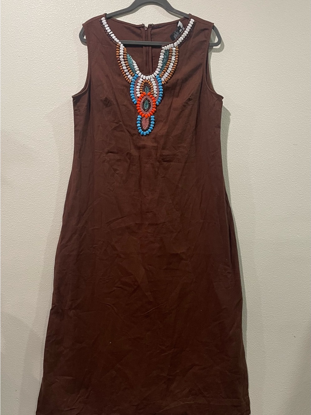 Y2K inspire  MidNight Velvet  beaded brown Maxi dress-Boho-Bohemian